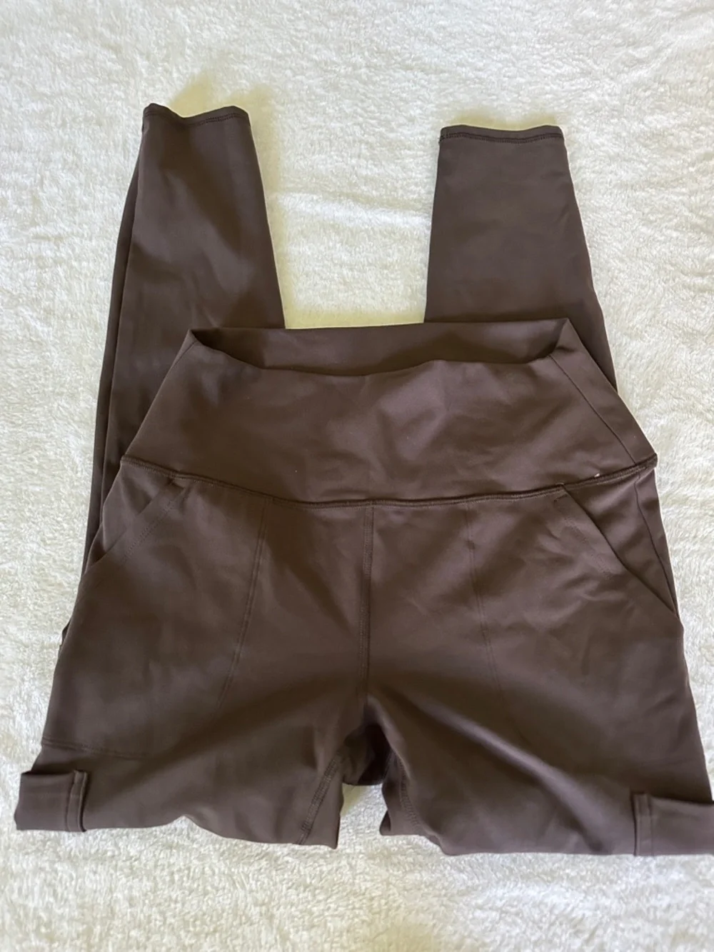 Avalanche High-Waist Brown Leggings